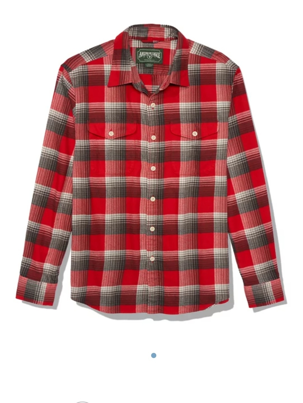 American Eagle Outfitters Super Soft Red and Black Plaid Flannel Shirt